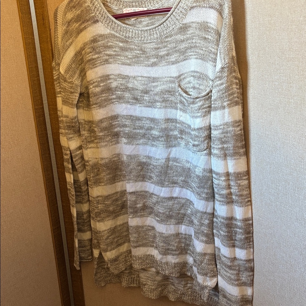 Pink Republic Striped Sweater Large